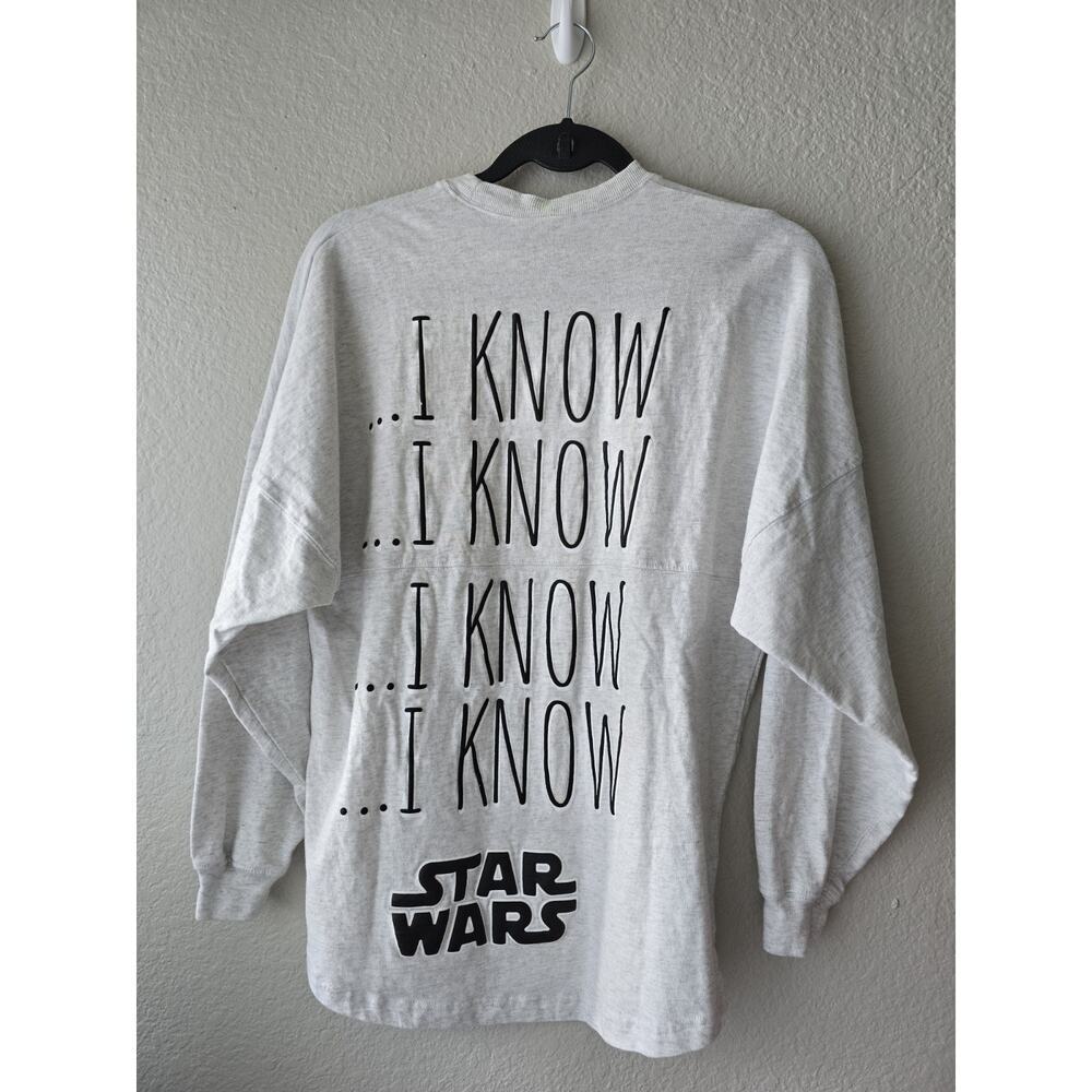 Star Wars Spirit Jersey Millennium Falcon graphic print top gray 100% Cotton XS - Picture 3 of 5